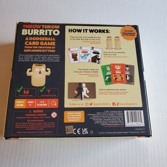Throw Throw Burrito by Exploding Kittens - A Dodgeball Card Game - Picture 6 of 6